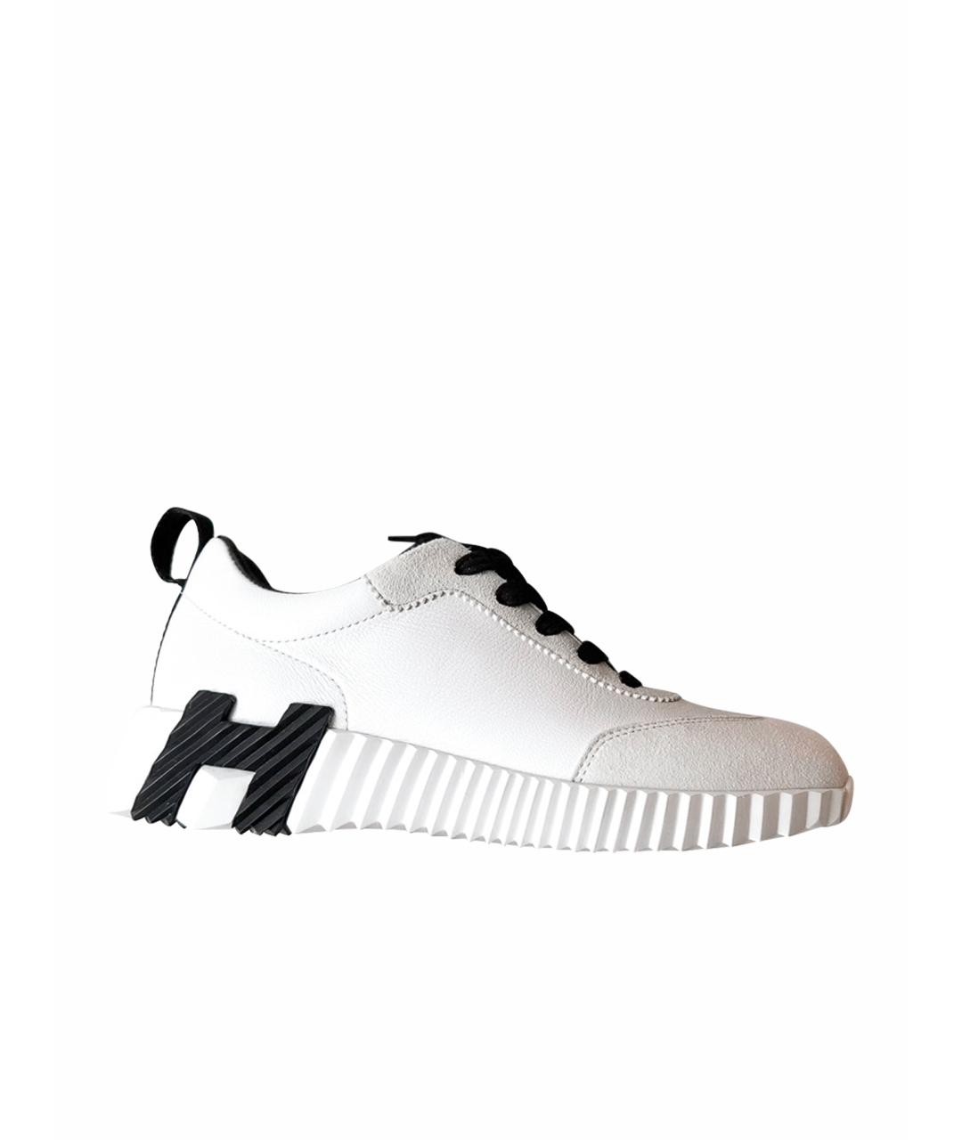 HERMES PRE-OWNED Белые кожаные низкие кроссовки / кеды, фото 1
