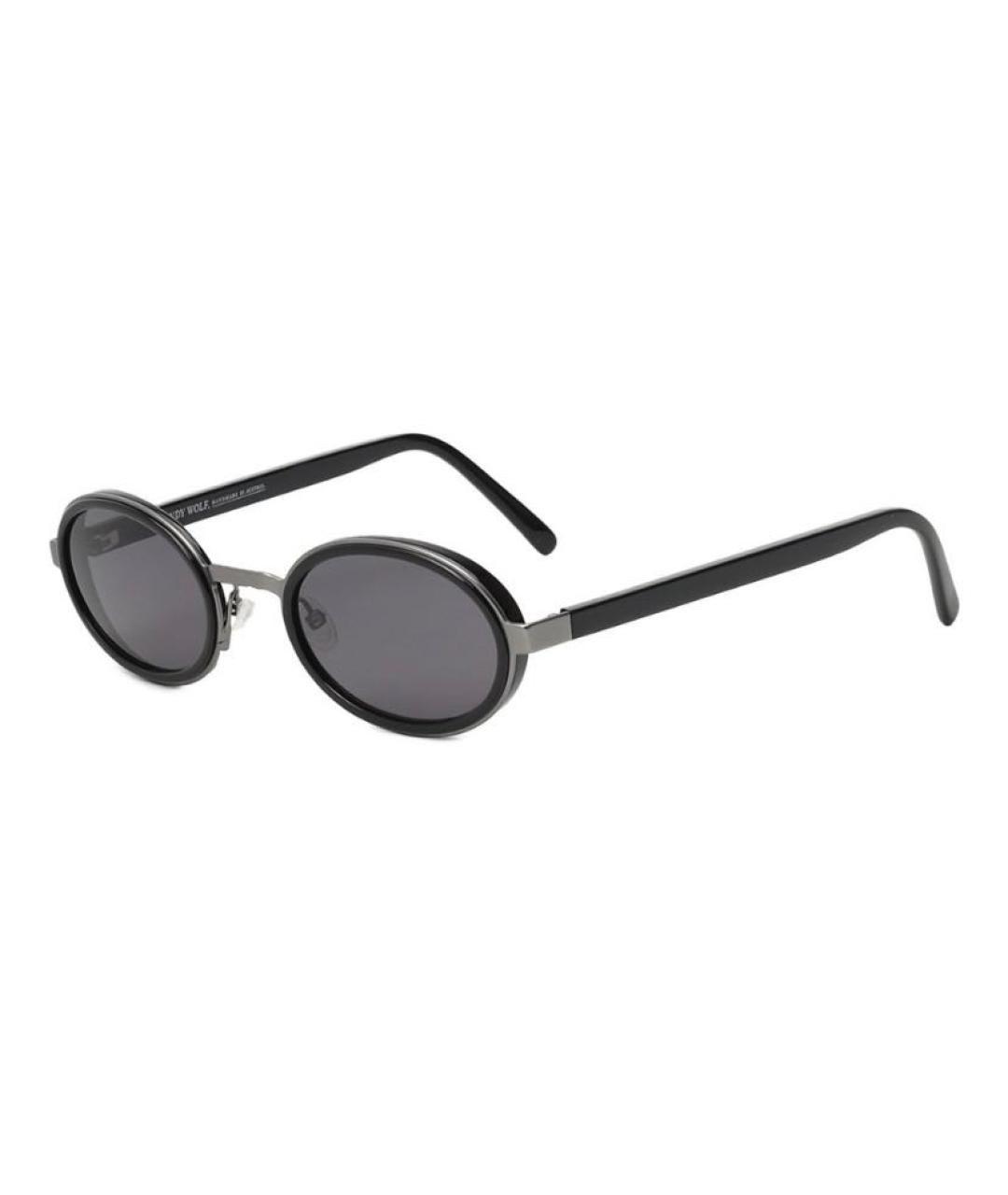 ANDY WOLF EYEWEAR Черные пластиковые солнцезащитные очки, фото 2