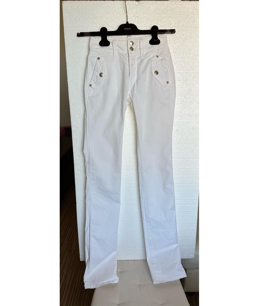 DSQUARED2 Белые хлопковые прямые джинсы, фото 8