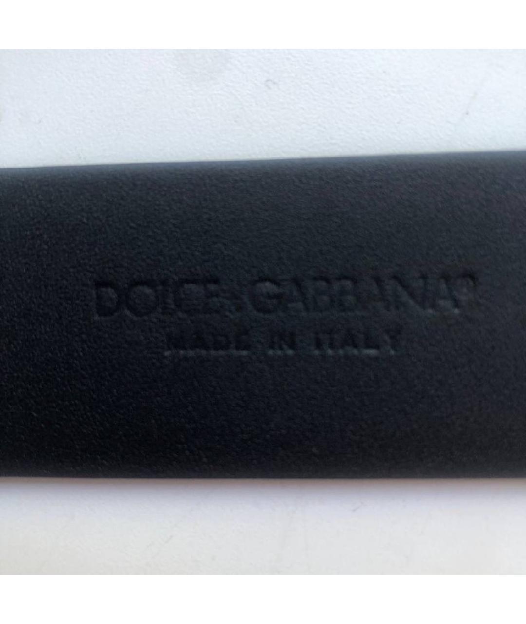 DOLCE&GABBANA Черный кожаный ремень, фото 2