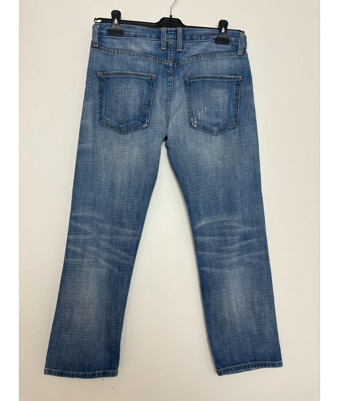 MARNI Синие хлопковые прямые джинсы, фото 3