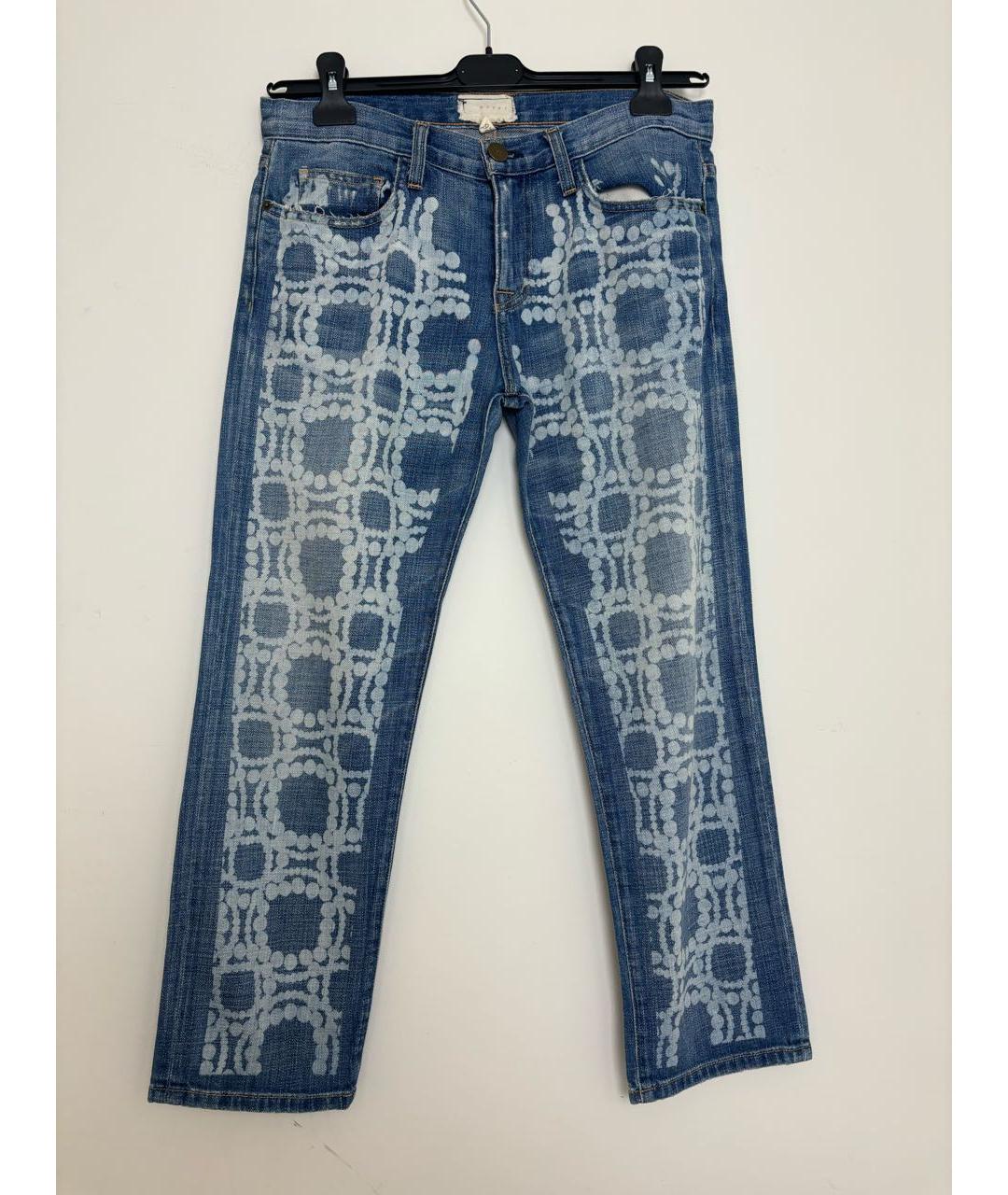 MARNI Синие хлопковые прямые джинсы, фото 9