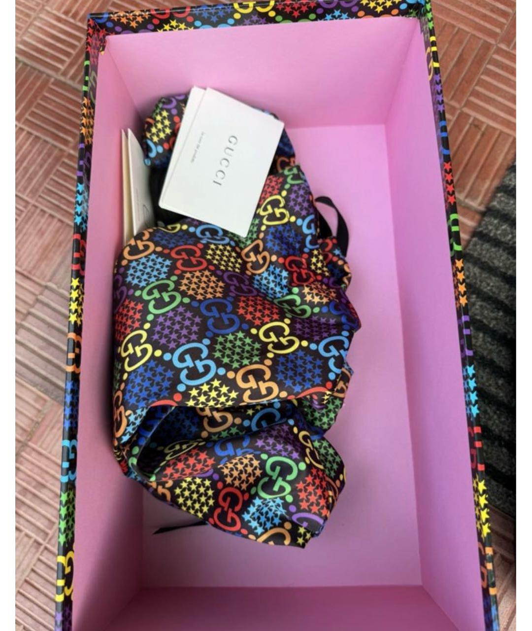 GUCCI Черные кожаные низкие кроссовки / кеды, фото 4