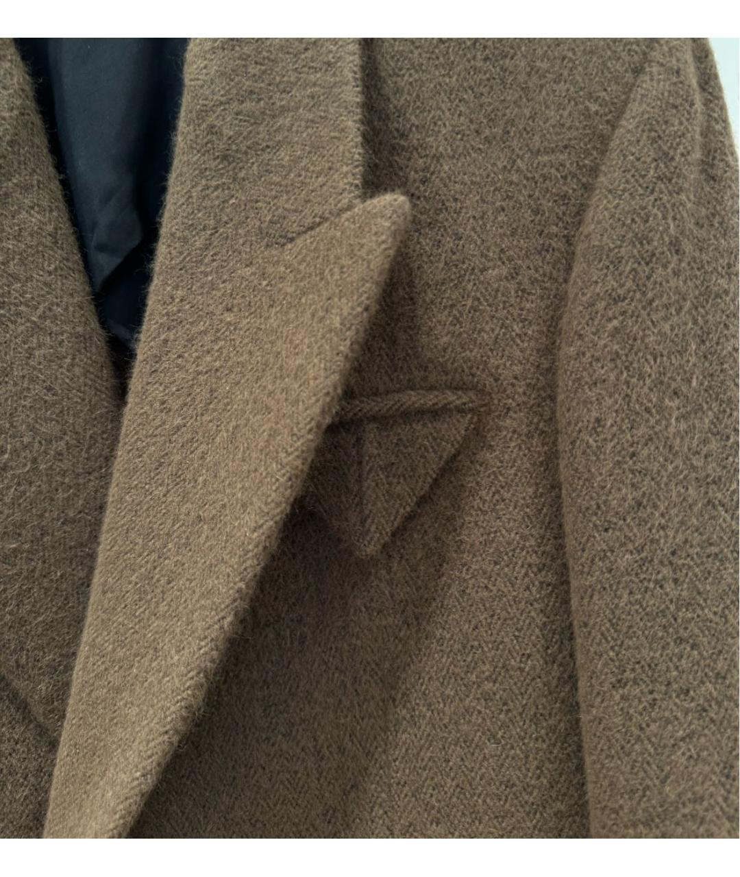 BOTTEGA VENETA Коричневый шерстяной пиджак, фото 6