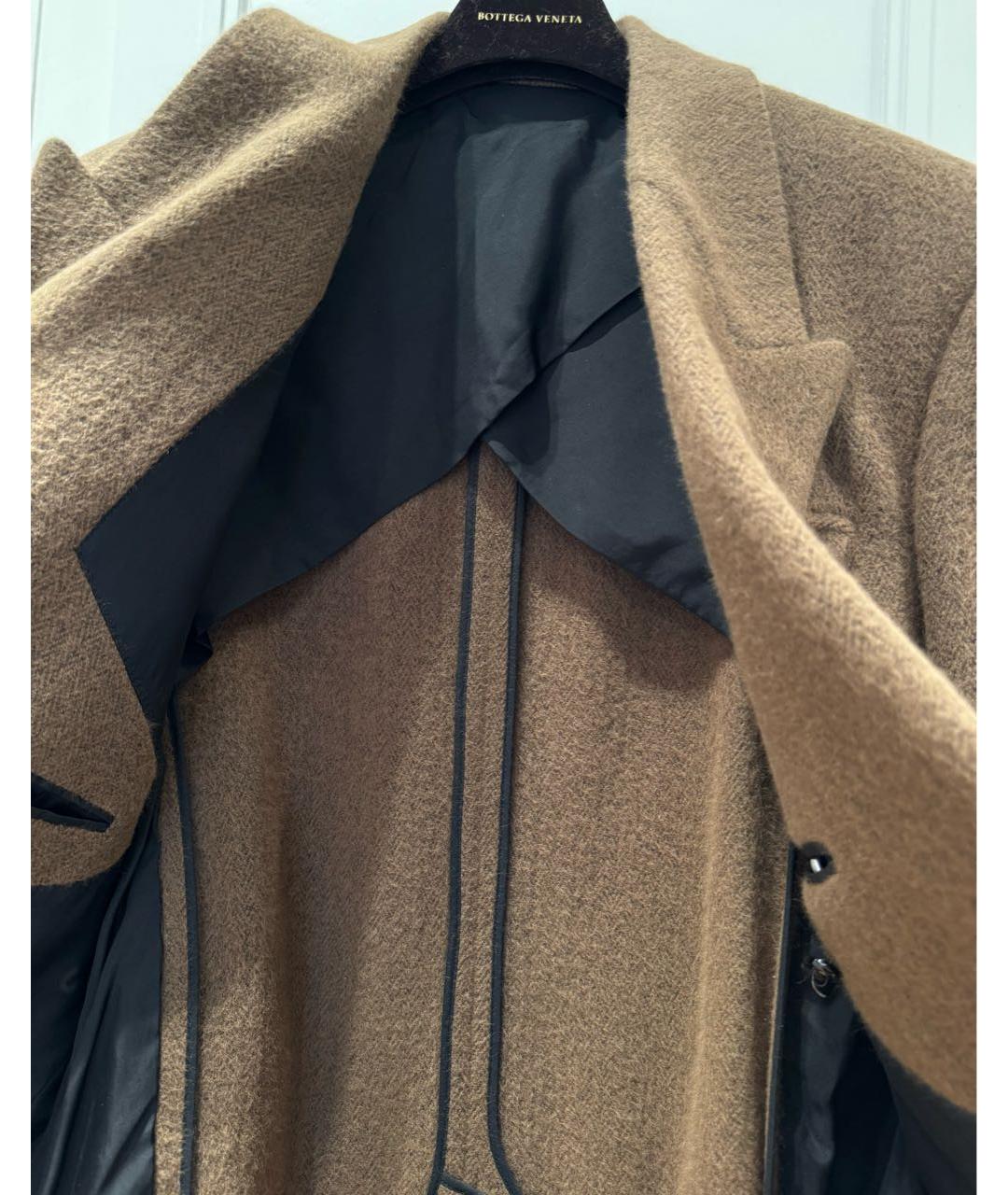 BOTTEGA VENETA Коричневый шерстяной пиджак, фото 3