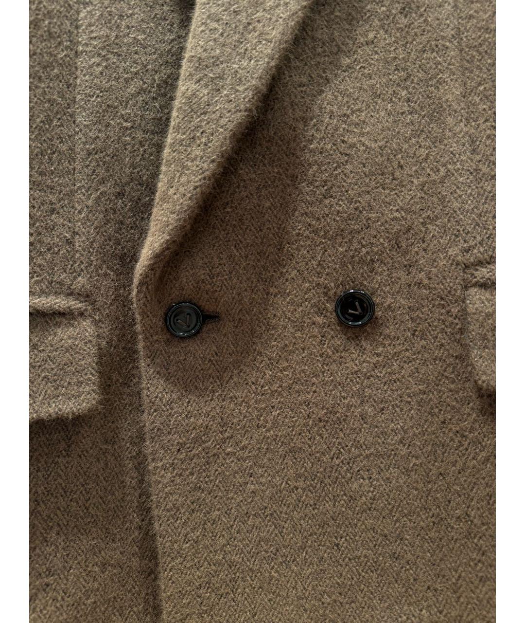 BOTTEGA VENETA Коричневый шерстяной пиджак, фото 4