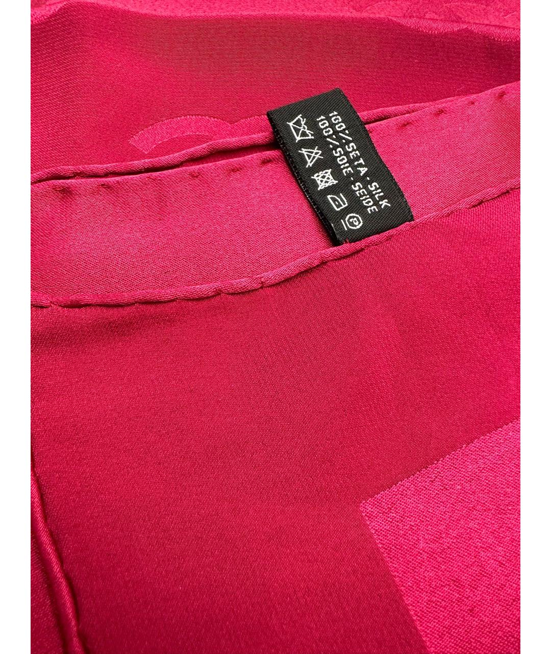 CHANEL PRE-OWNED Красный шелковый платок, фото 4