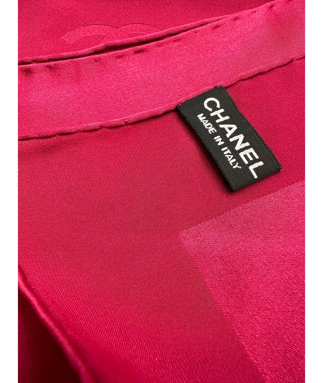 CHANEL PRE-OWNED Красный шелковый платок, фото 3