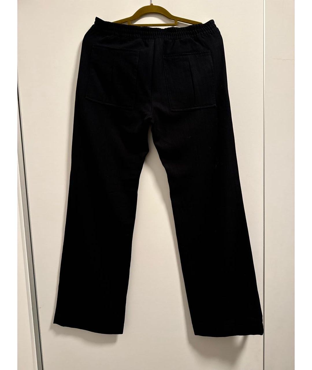 GIANFRANCO FERRE Темно-синие шерстяные повседневные брюки, фото 2