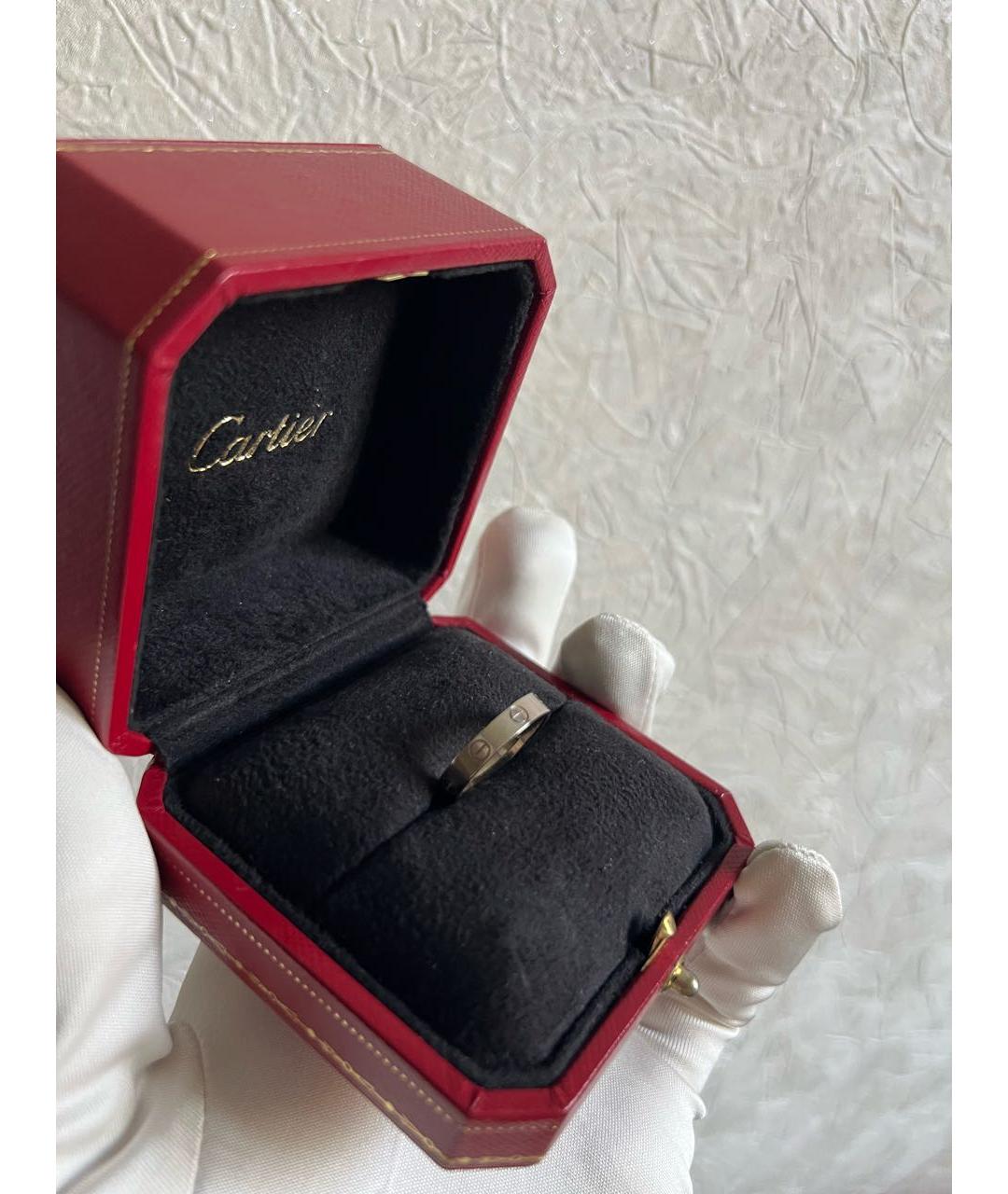 CARTIER Антрацитовое кольцо из белого золота, фото 4