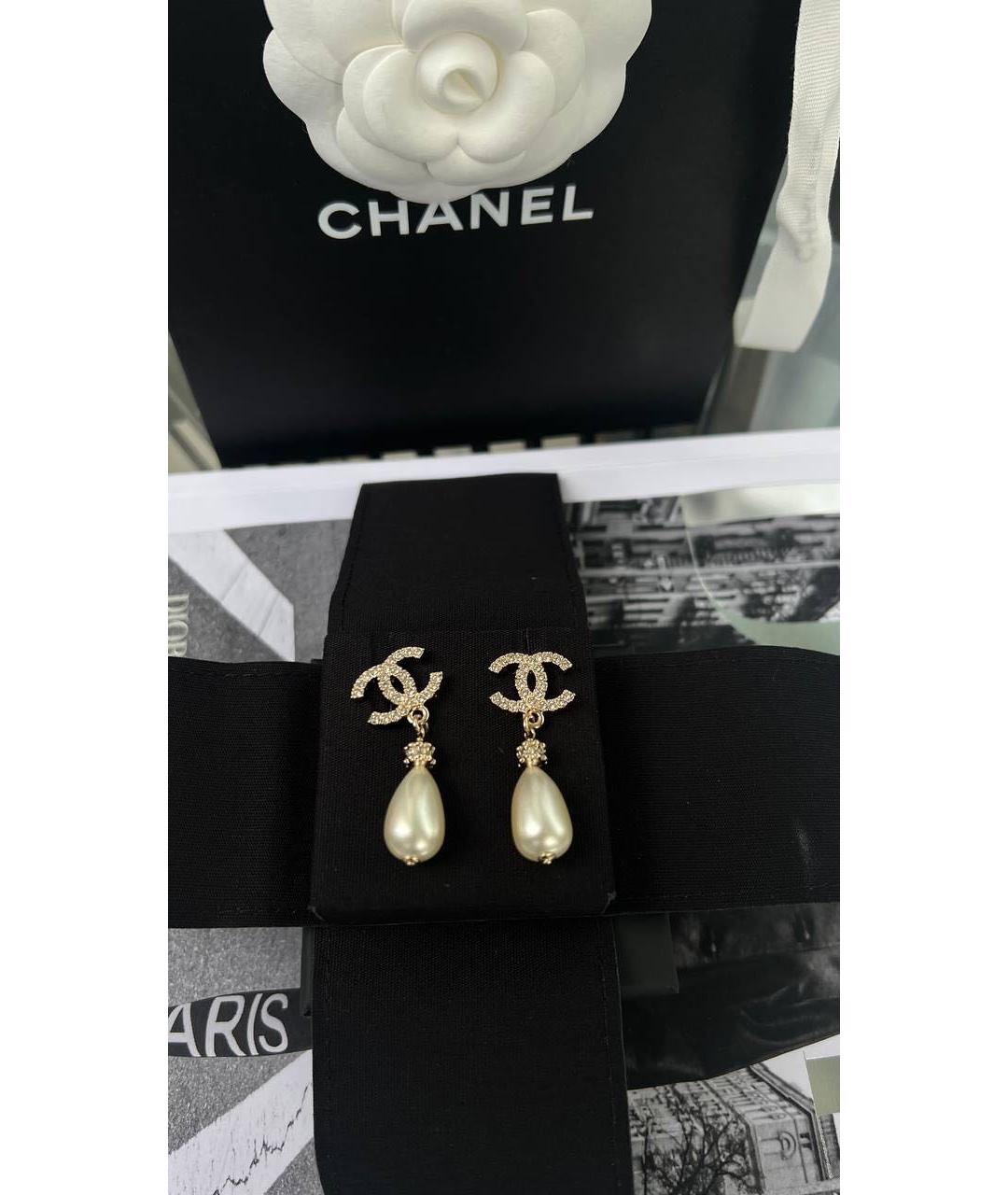 CHANEL Золотые серьги, фото 5