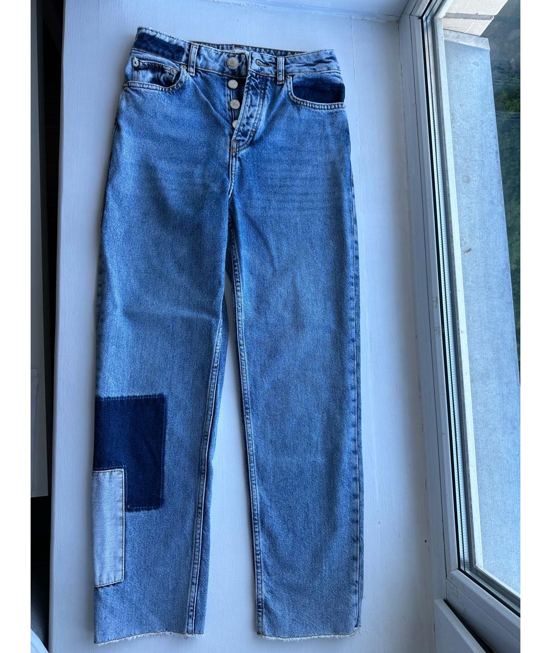 MAJE Синие хлопковые прямые джинсы, фото 8