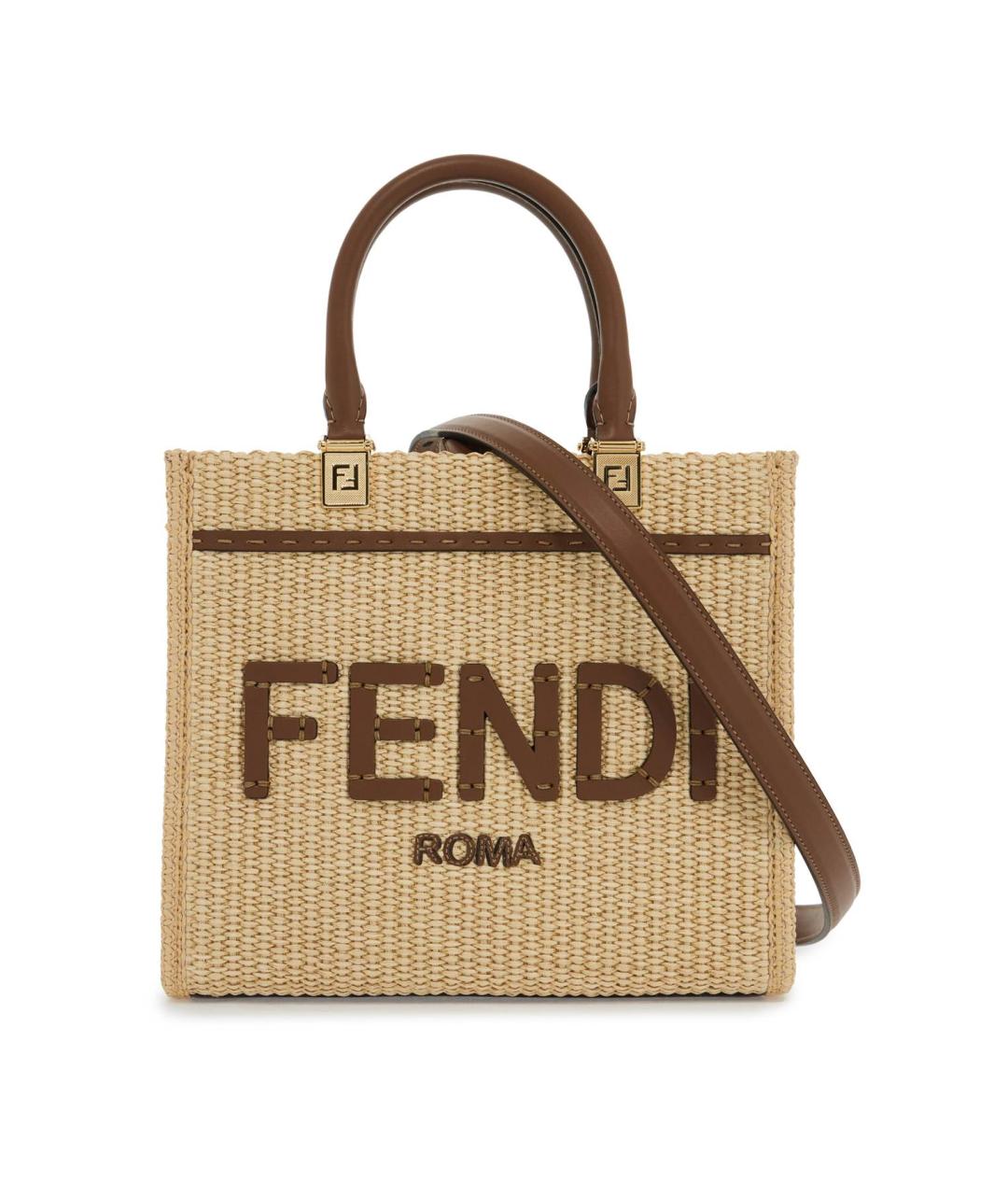 FENDI Бежевая сумка тоут, фото 1