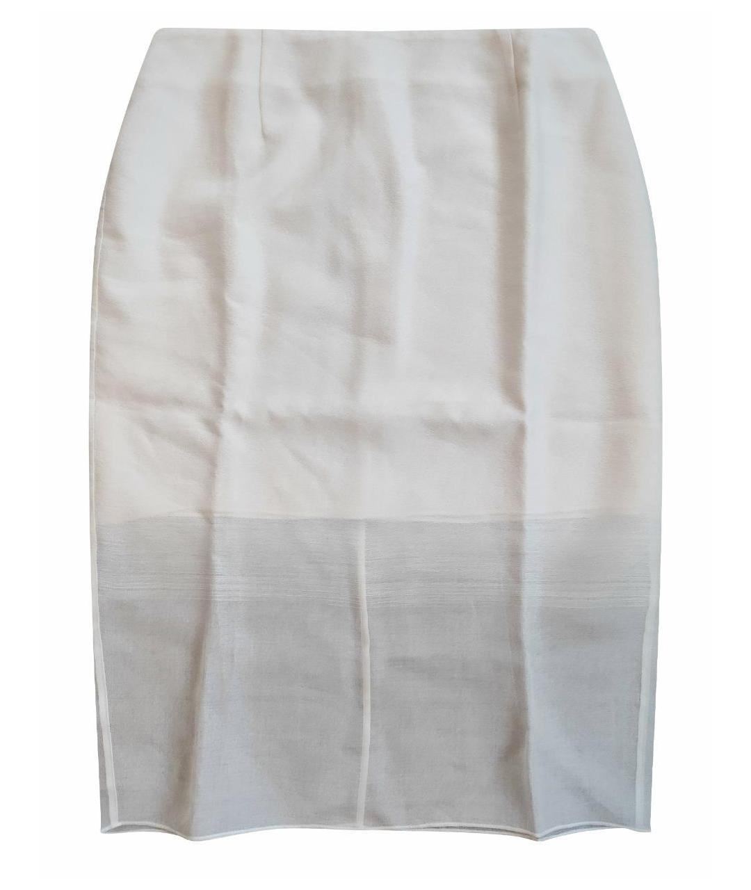 CHRISTIAN DIOR PRE-OWNED Бежевая кашемировая юбка миди, фото 1