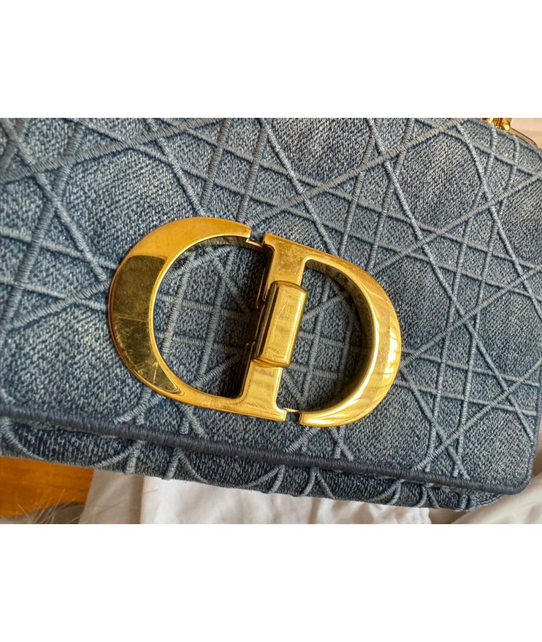 CHRISTIAN DIOR PRE-OWNED Синяя деним сумка через плечо, фото 3