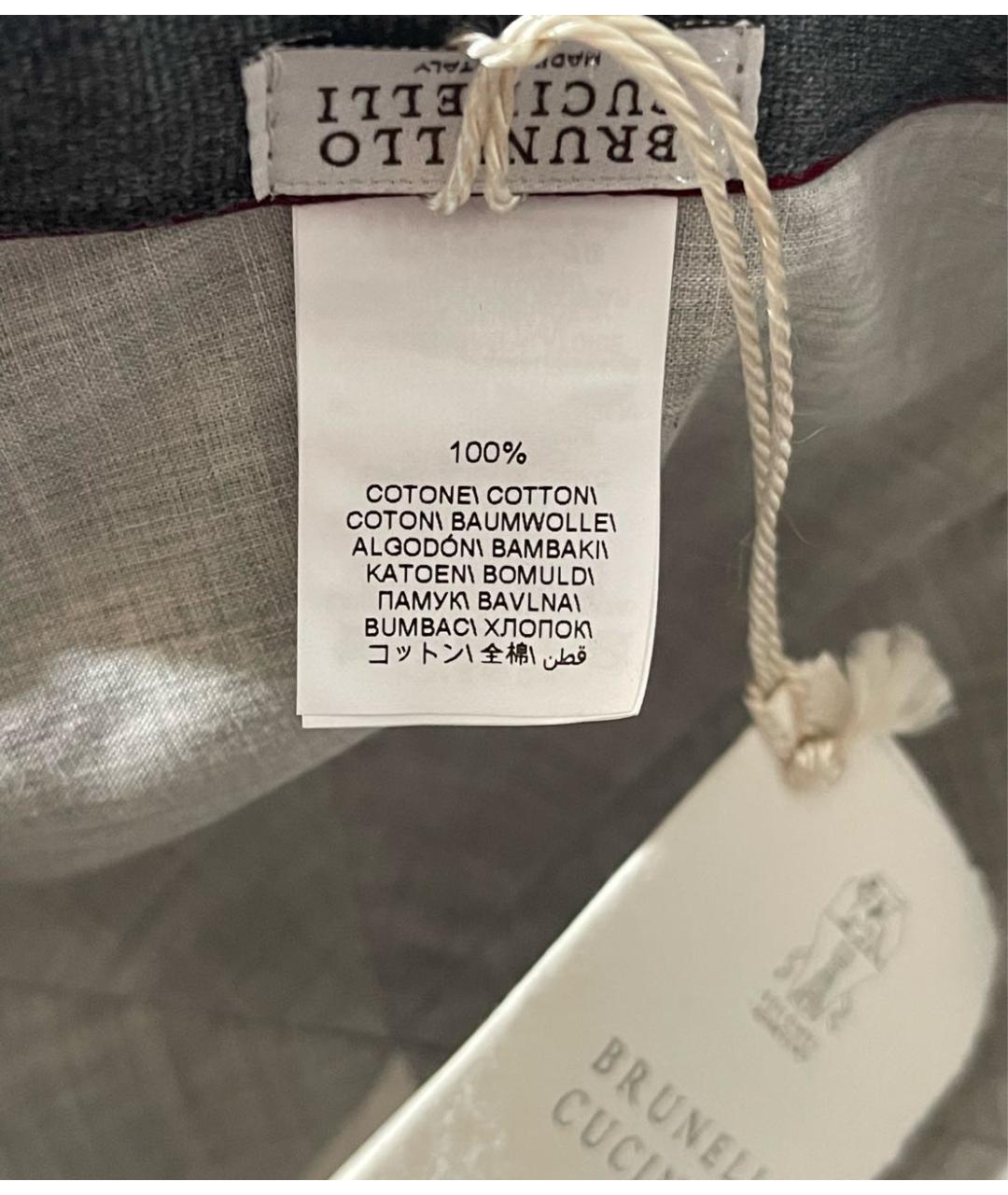 BRUNELLO CUCINELLI Черная хлопковая кепка/бейсболка, фото 7