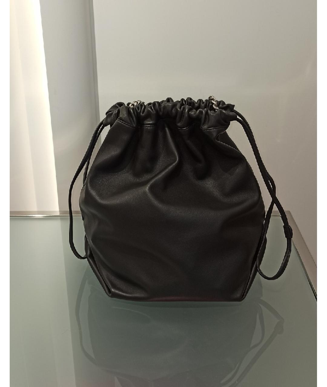 SAINT LAURENT Черная кожаная сумка с короткими ручками, фото 3