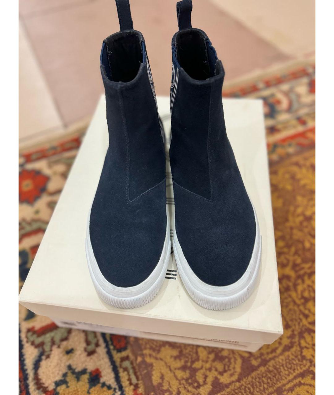KENZO Темно-синие замшевые ботинки, фото 2