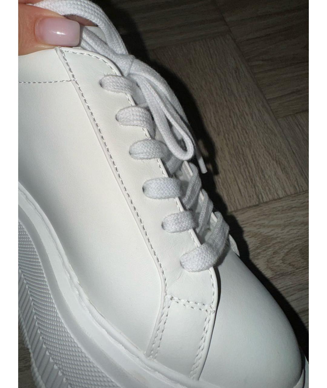 CASADEI Белые кожаные кроссовки, фото 7