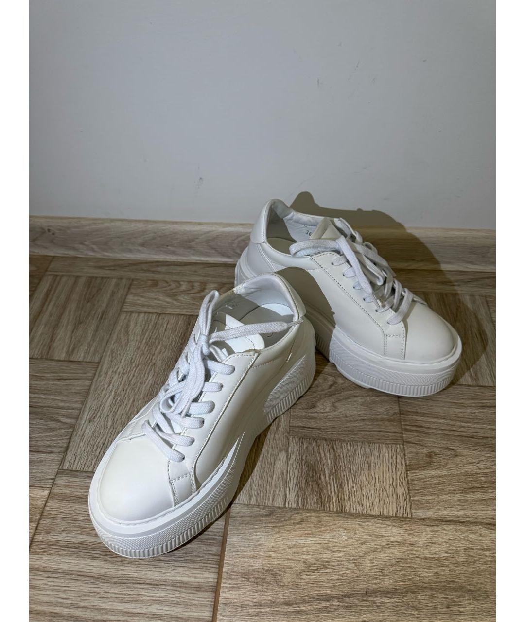 CASADEI Белые кожаные кроссовки, фото 4