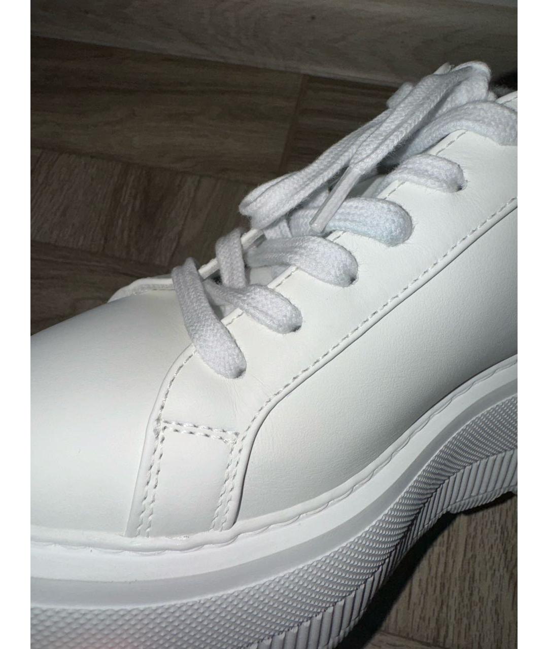 CASADEI Белые кожаные кроссовки, фото 5