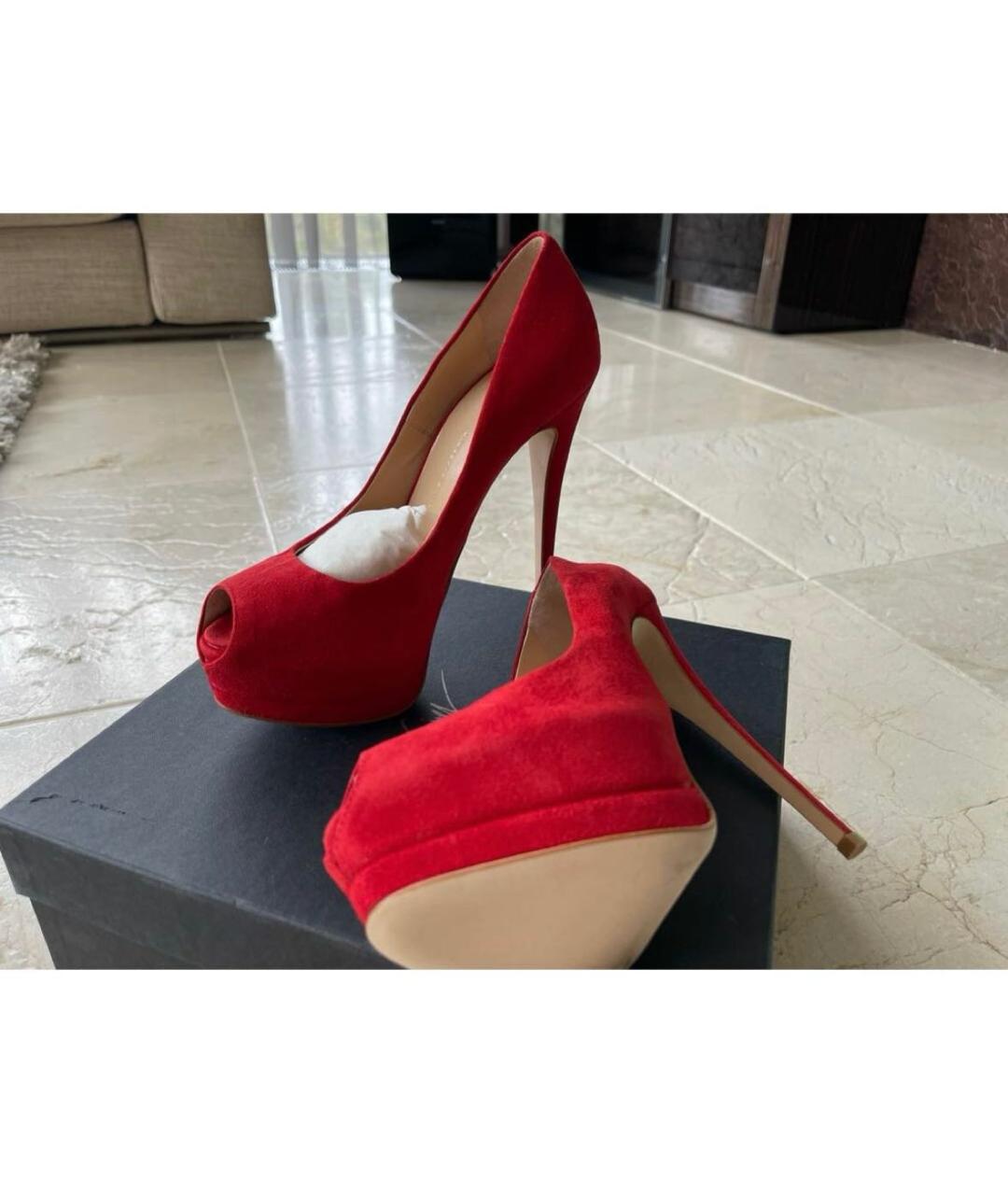 GIUSEPPE ZANOTTI DESIGN Красные замшевые туфли, фото 2