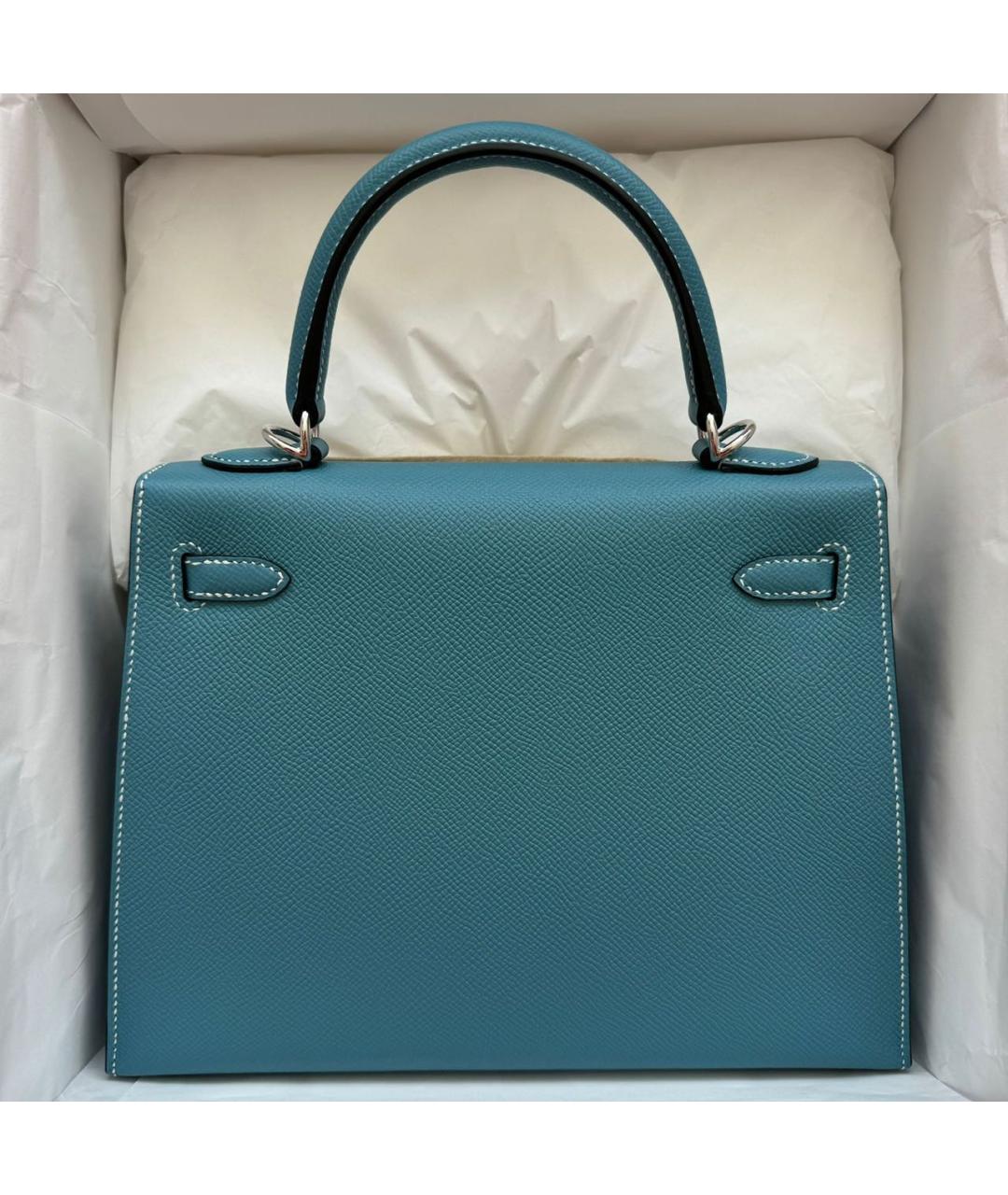 HERMES PRE-OWNED Голубая кожаная сумка тоут, фото 2