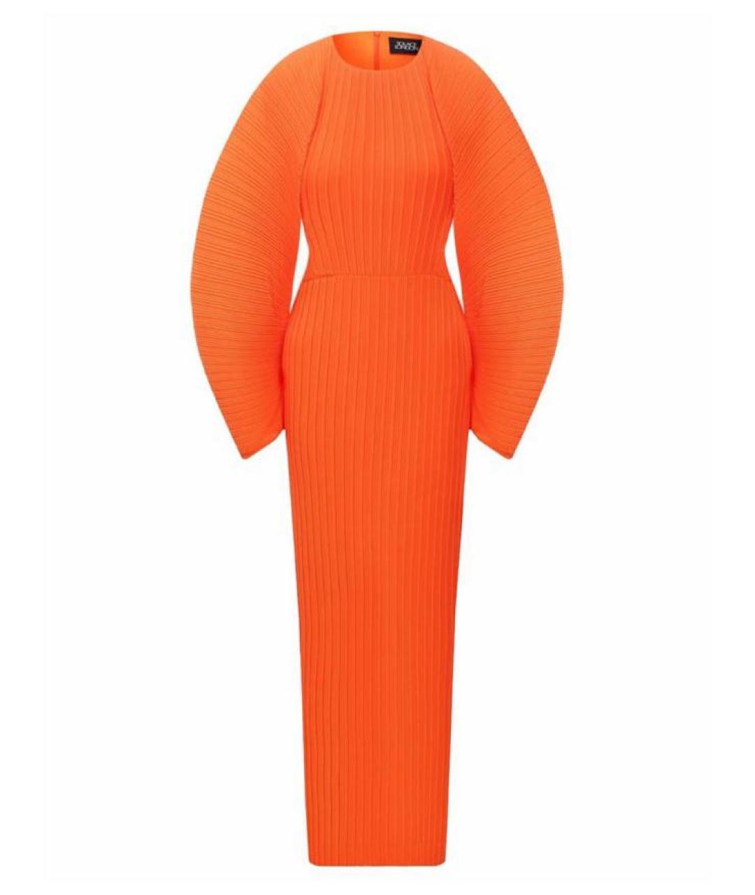 SOLACE LONDON Оранжевое полиэстеровое вечернее платье, фото 5
