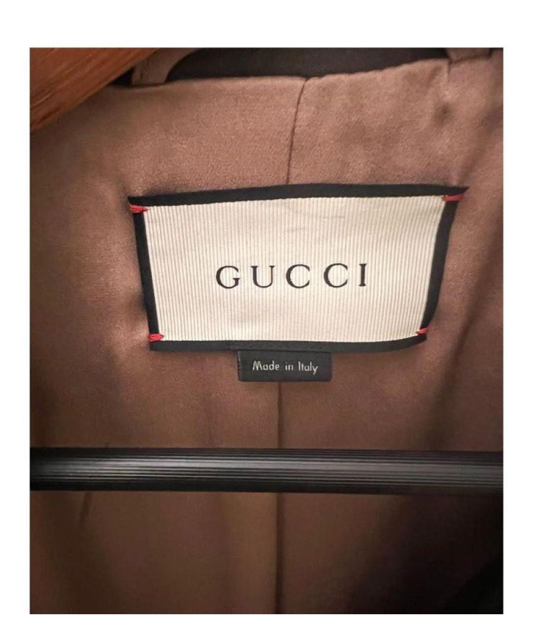 GUCCI Черная кожаная куртка, фото 3