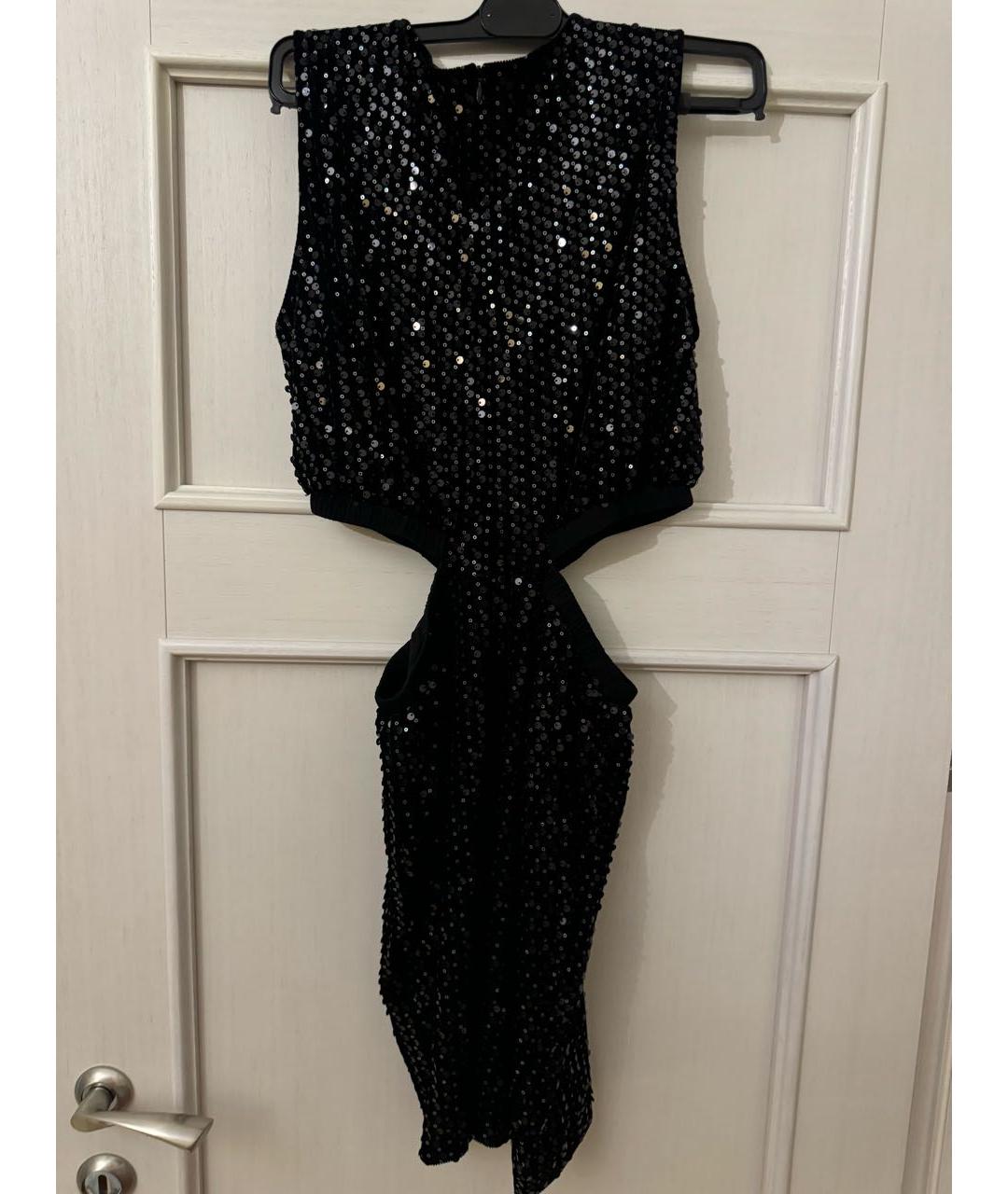 MAJE Черное полиэстеровое вечернее платье, фото 2