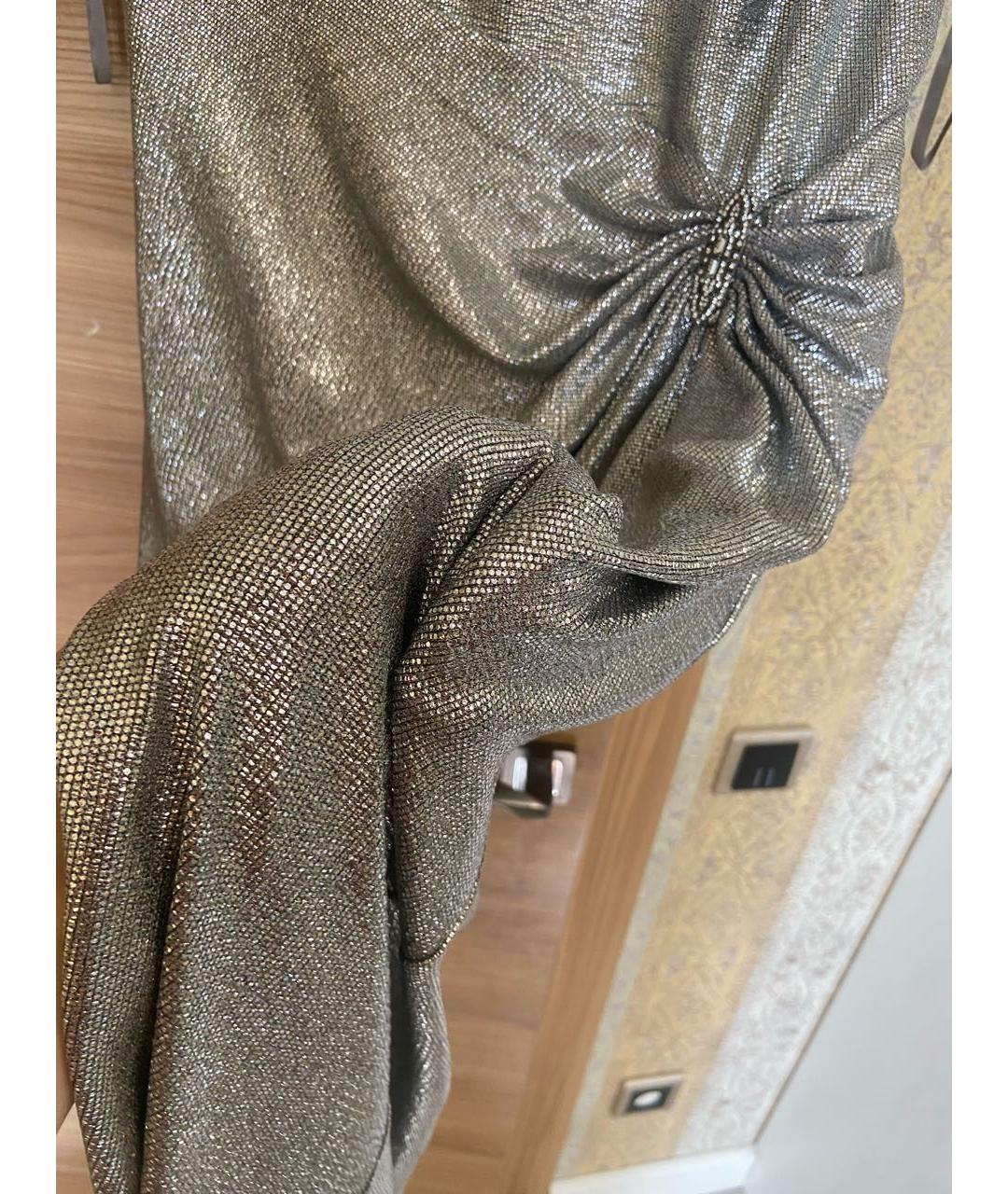 RALPH LAUREN Серебряное полиэстеровое вечернее платье, фото 7