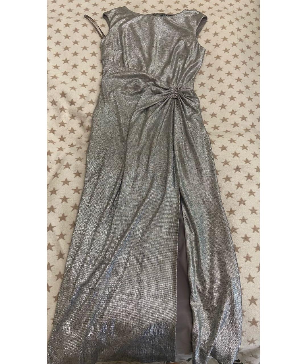 RALPH LAUREN Серебряное полиэстеровое вечернее платье, фото 2