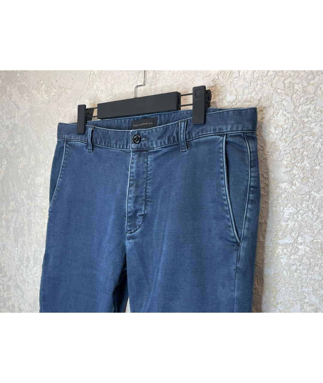 JOHN VARVATOS STAR USA Синие хлопко-эластановые джинсы скинни, фото 3
