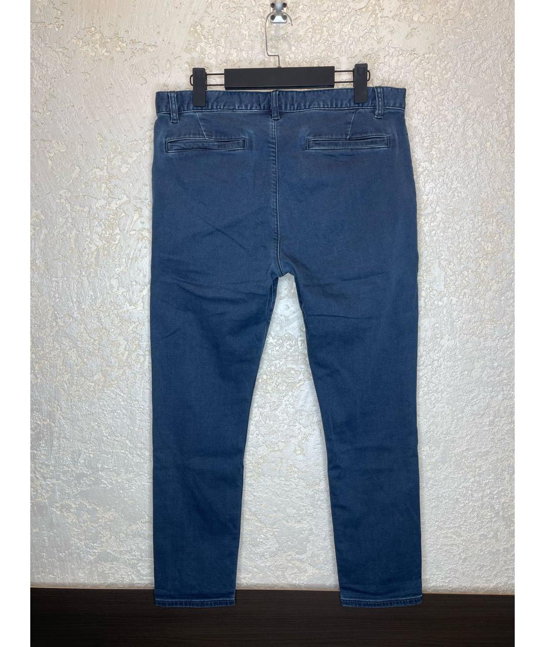 JOHN VARVATOS STAR USA Синие хлопко-эластановые джинсы скинни, фото 6