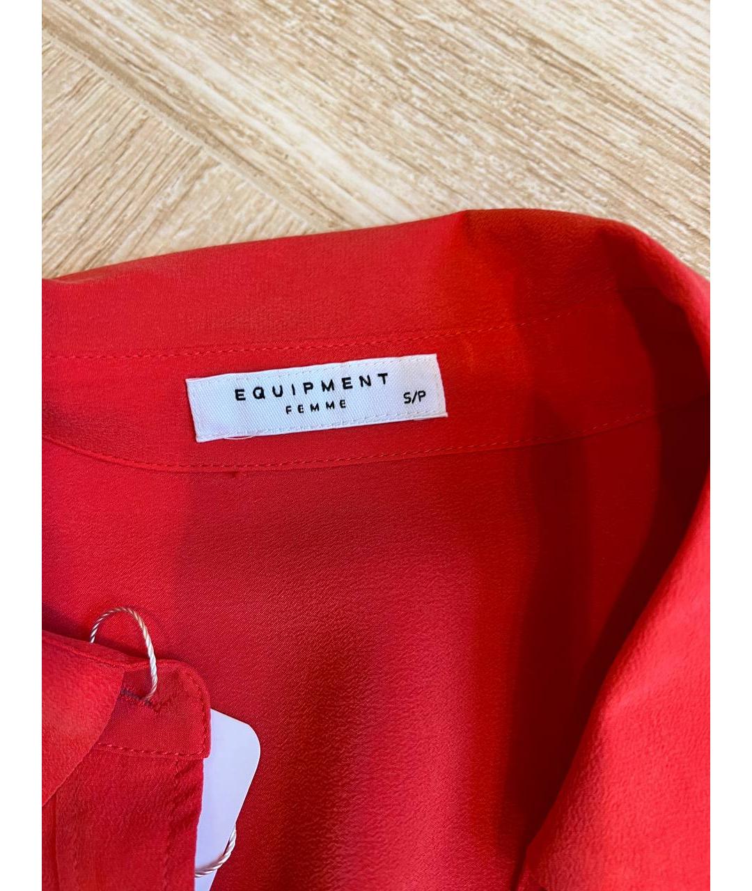 EQUIPMENT Красная шелковая блузы, фото 4