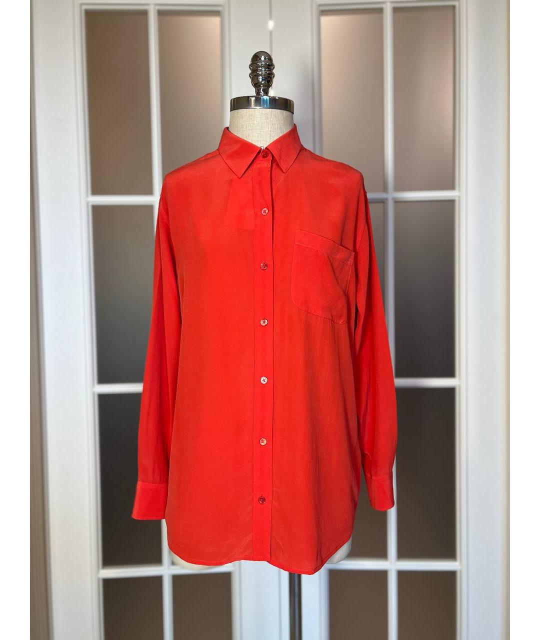 EQUIPMENT Красная шелковая блузы, фото 7