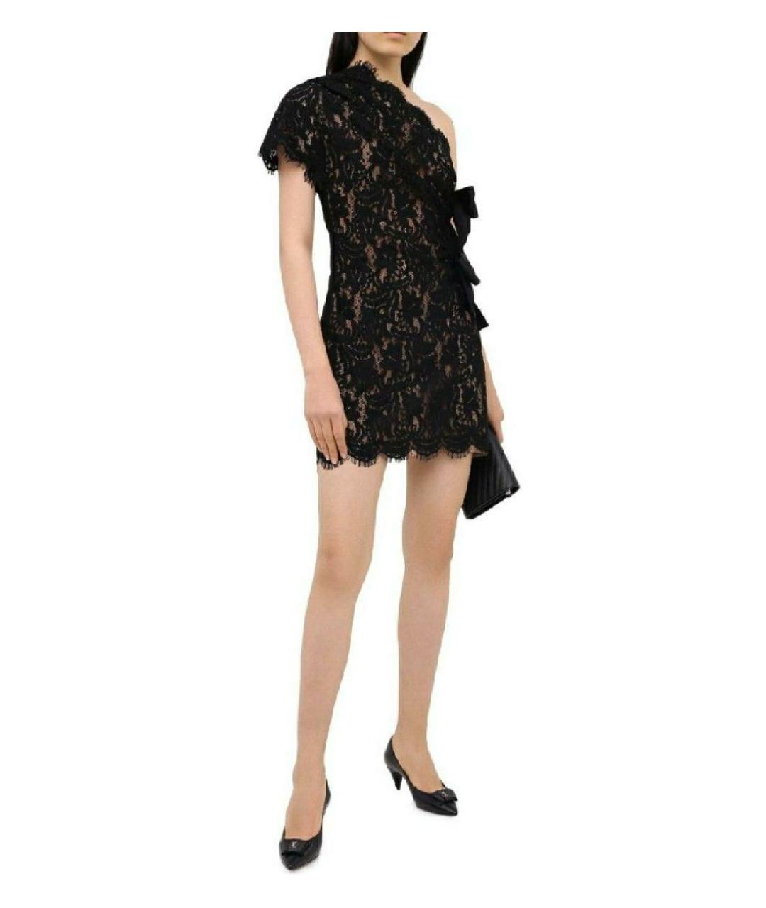 SAINT LAURENT Черное полиамидовое коктейльное платье, фото 4