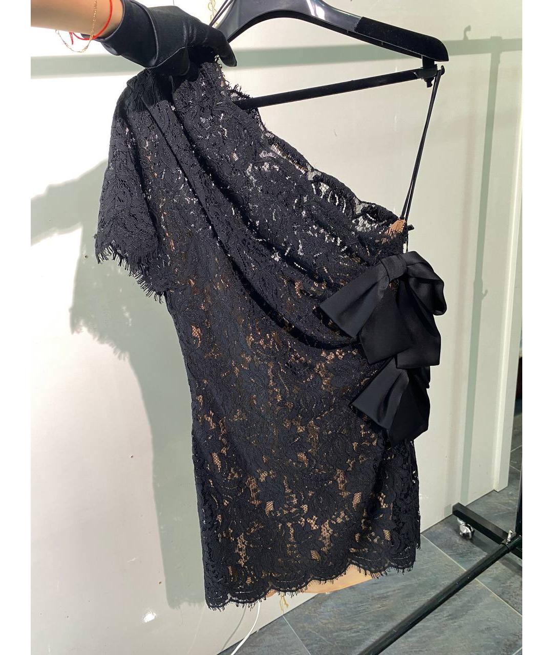 SAINT LAURENT Черное полиамидовое коктейльное платье, фото 7