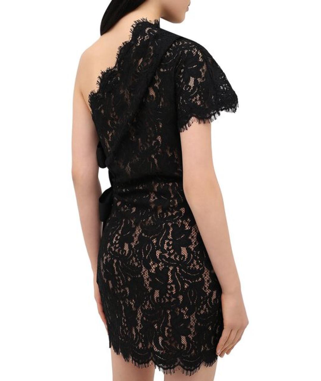 SAINT LAURENT Черное полиамидовое коктейльное платье, фото 3