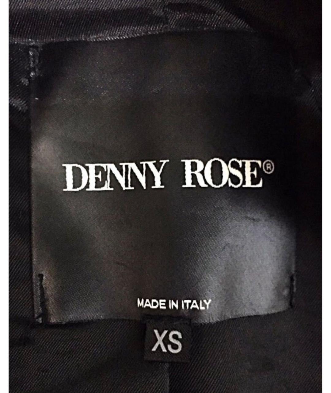 DENNY ROSE Черный вискозный жакет/пиджак, фото 4