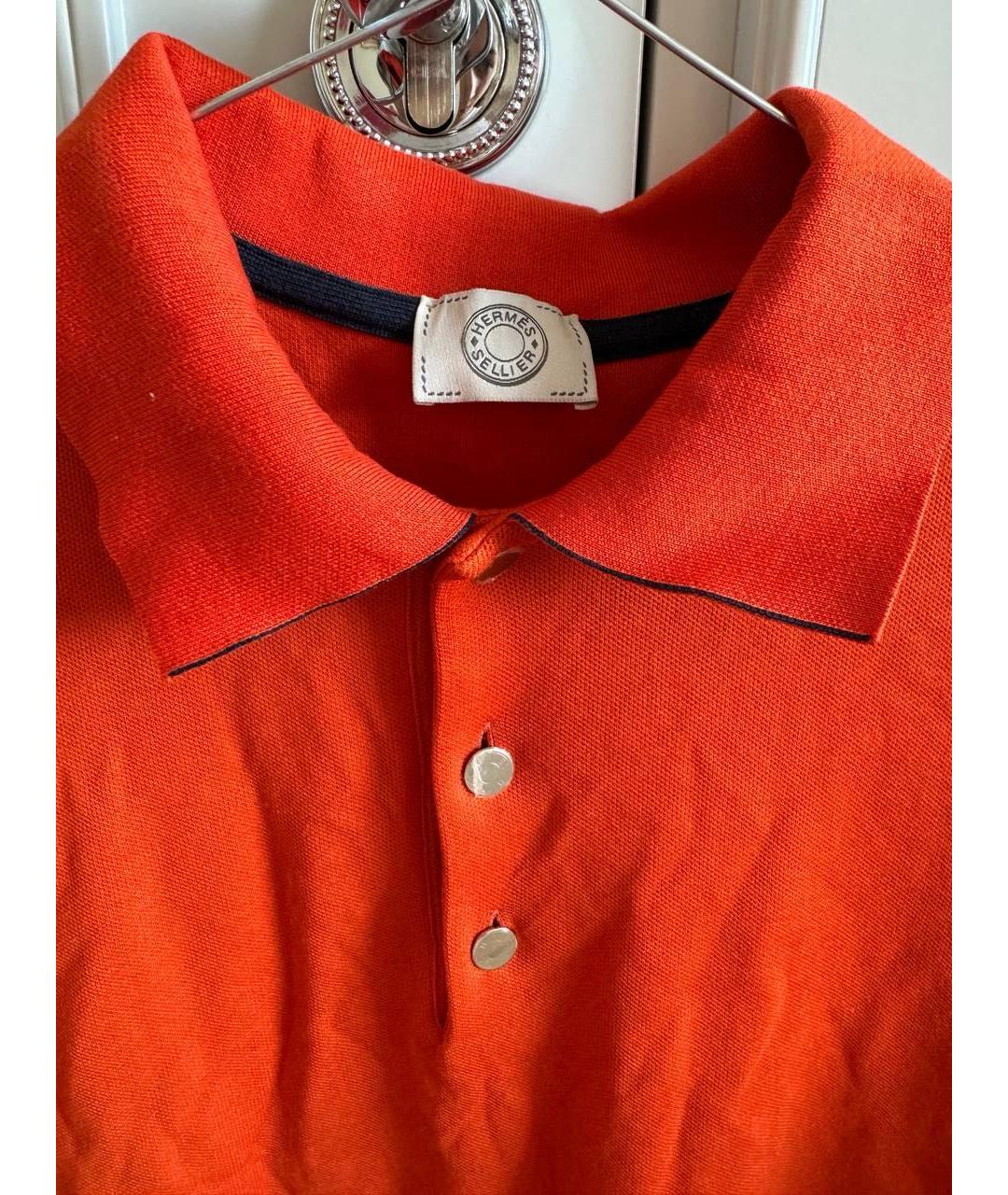 HERMES PRE-OWNED Оранжевая хлопко-полиэстеровая классическая рубашка, фото 3
