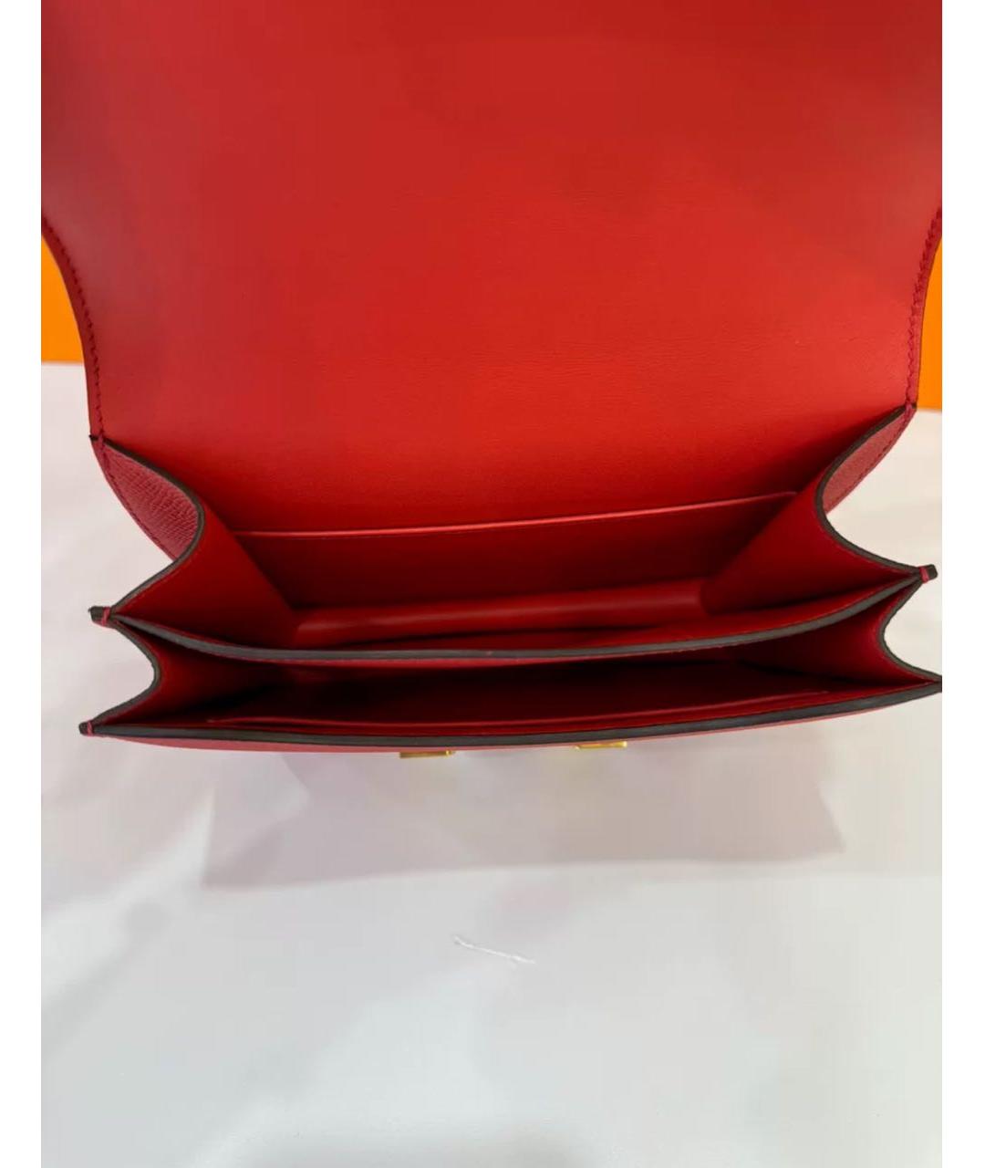 HERMES PRE-OWNED Красная кожаная сумка через плечо, фото 7