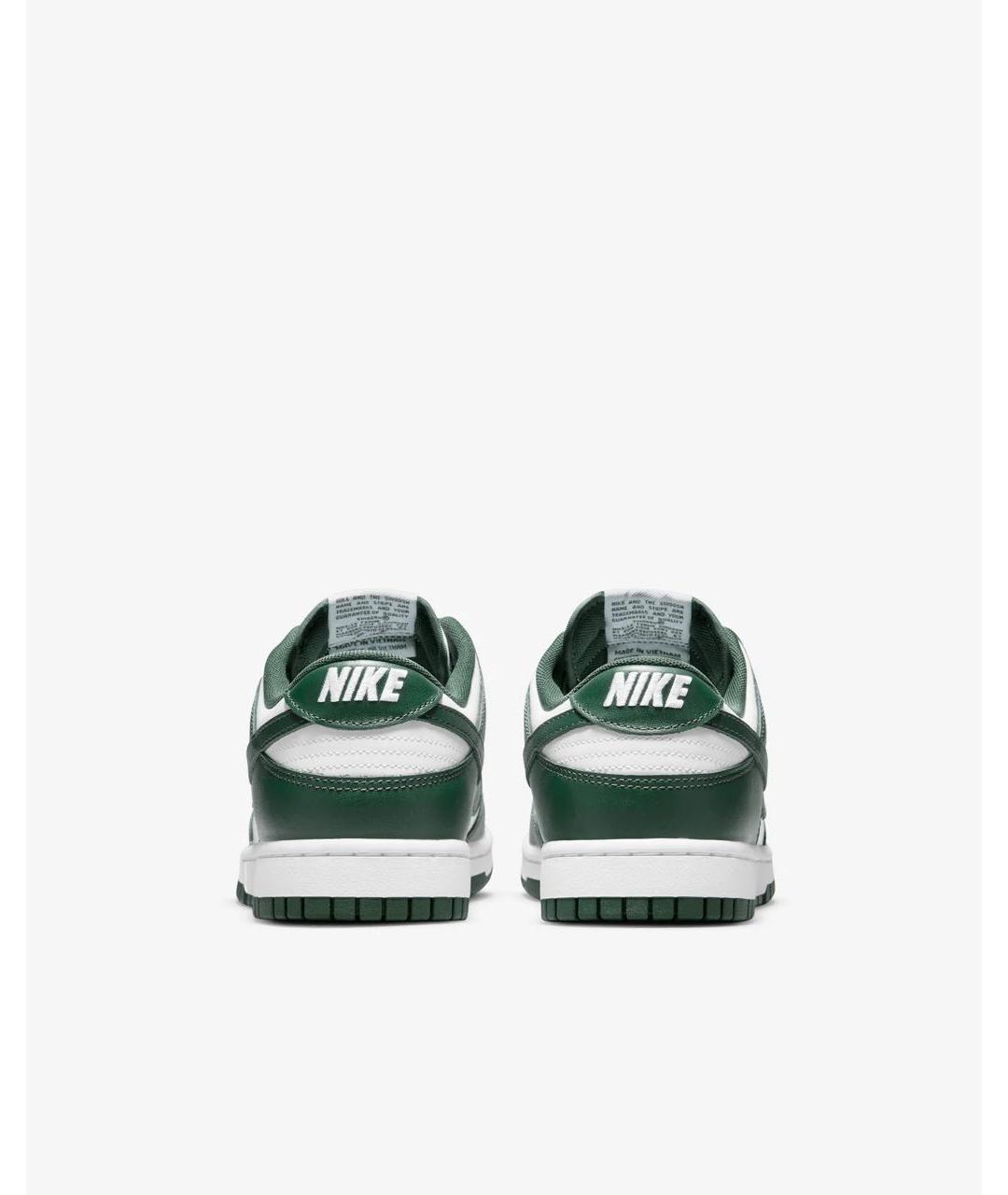 NIKE Зеленые кожаные низкие кроссовки / кеды, фото 4