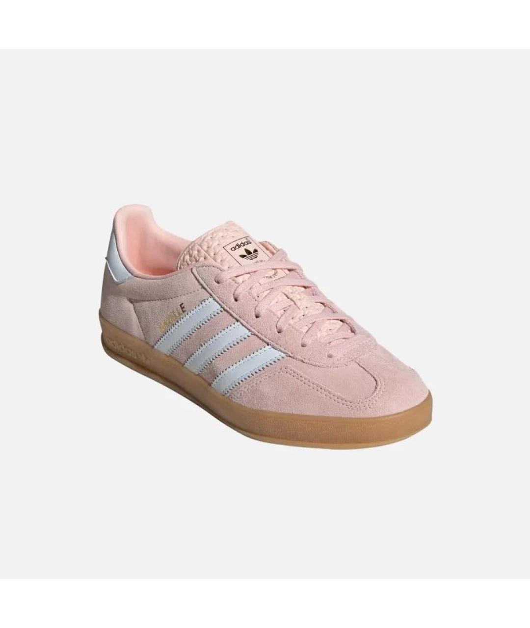 ADIDAS Розовые замшевые кроссовки, фото 2