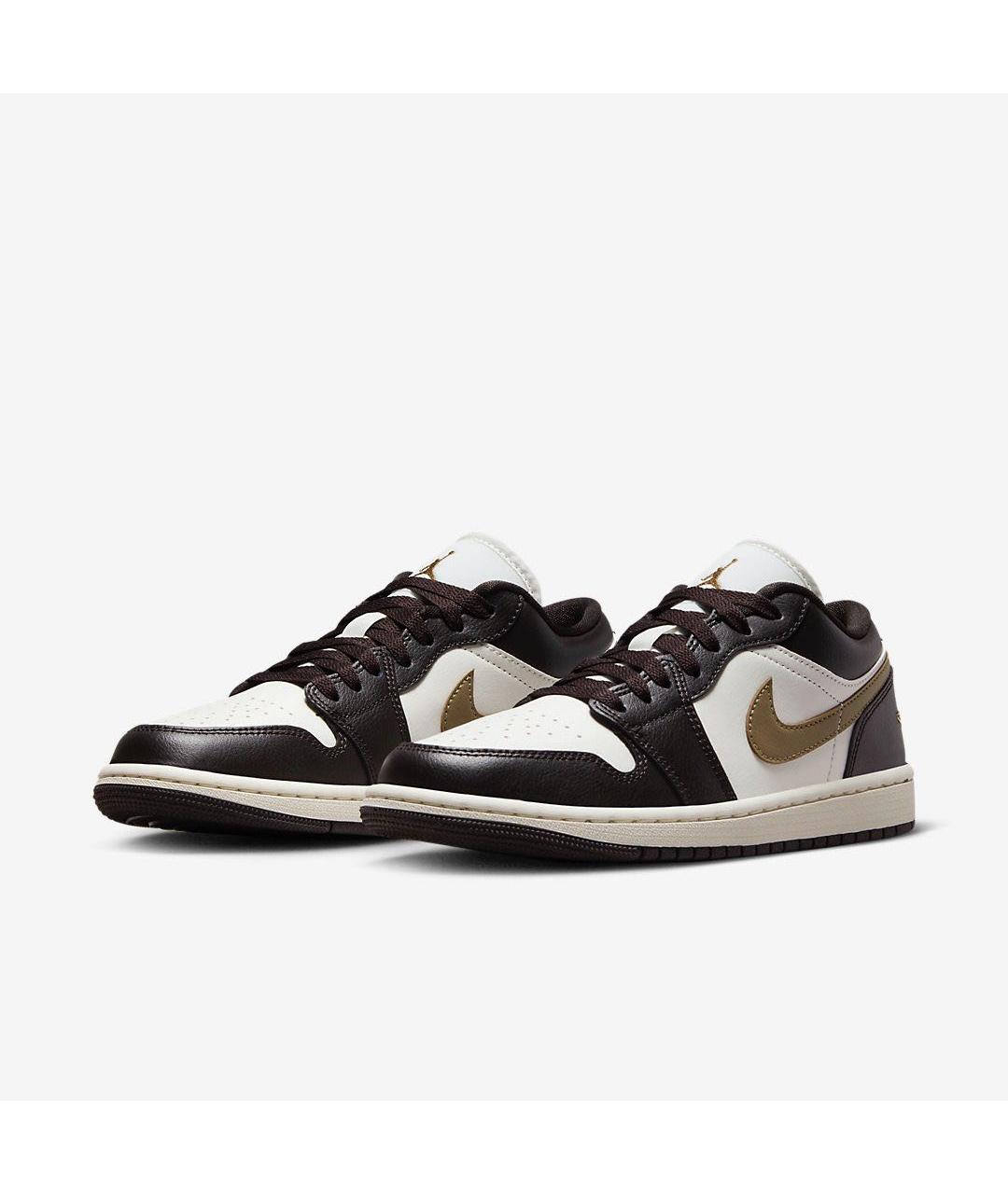 JORDAN Коричневые кожаные кроссовки, фото 2