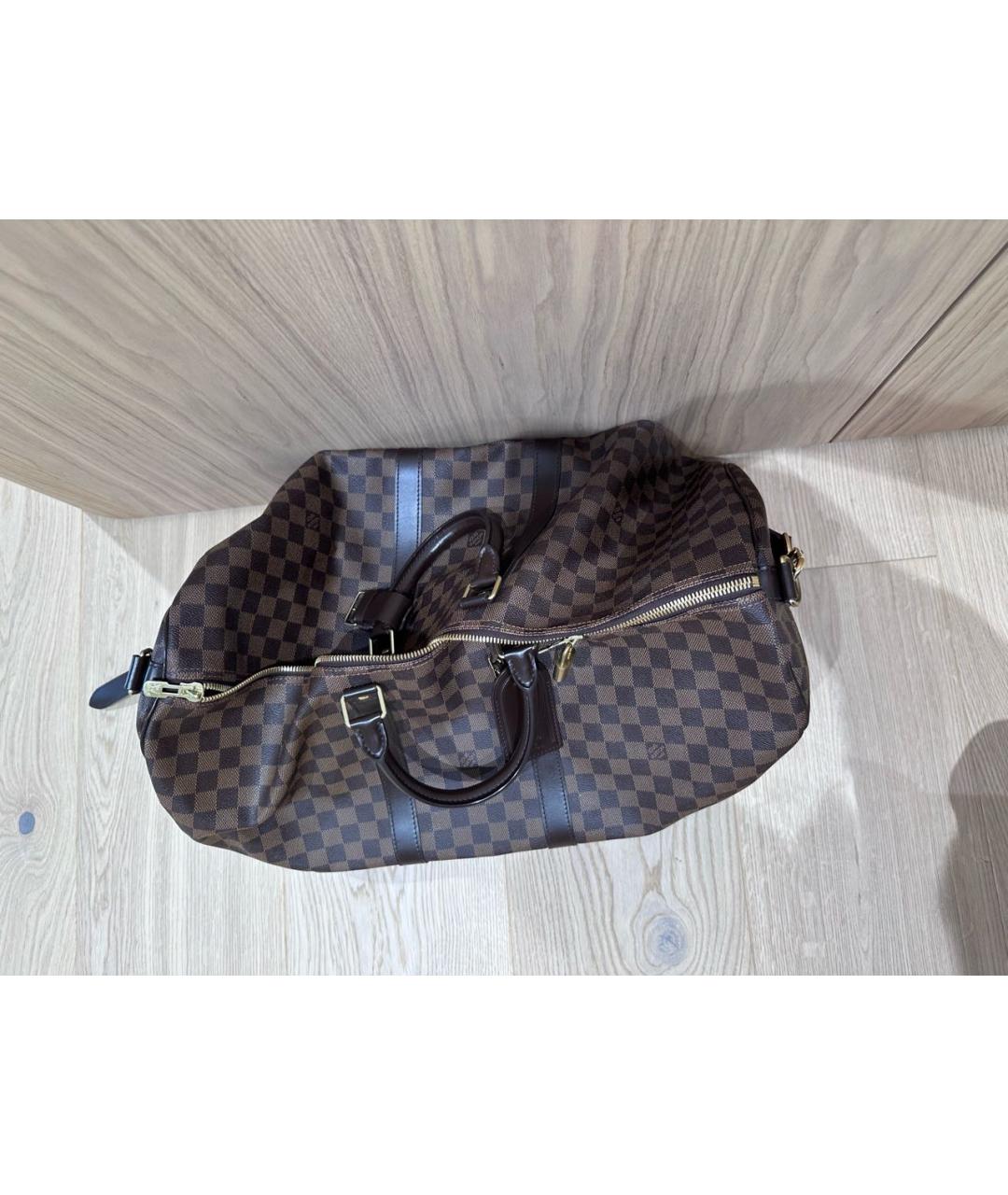 LOUIS VUITTON PRE-OWNED Коричневая дорожная/спортивная сумка, фото 3