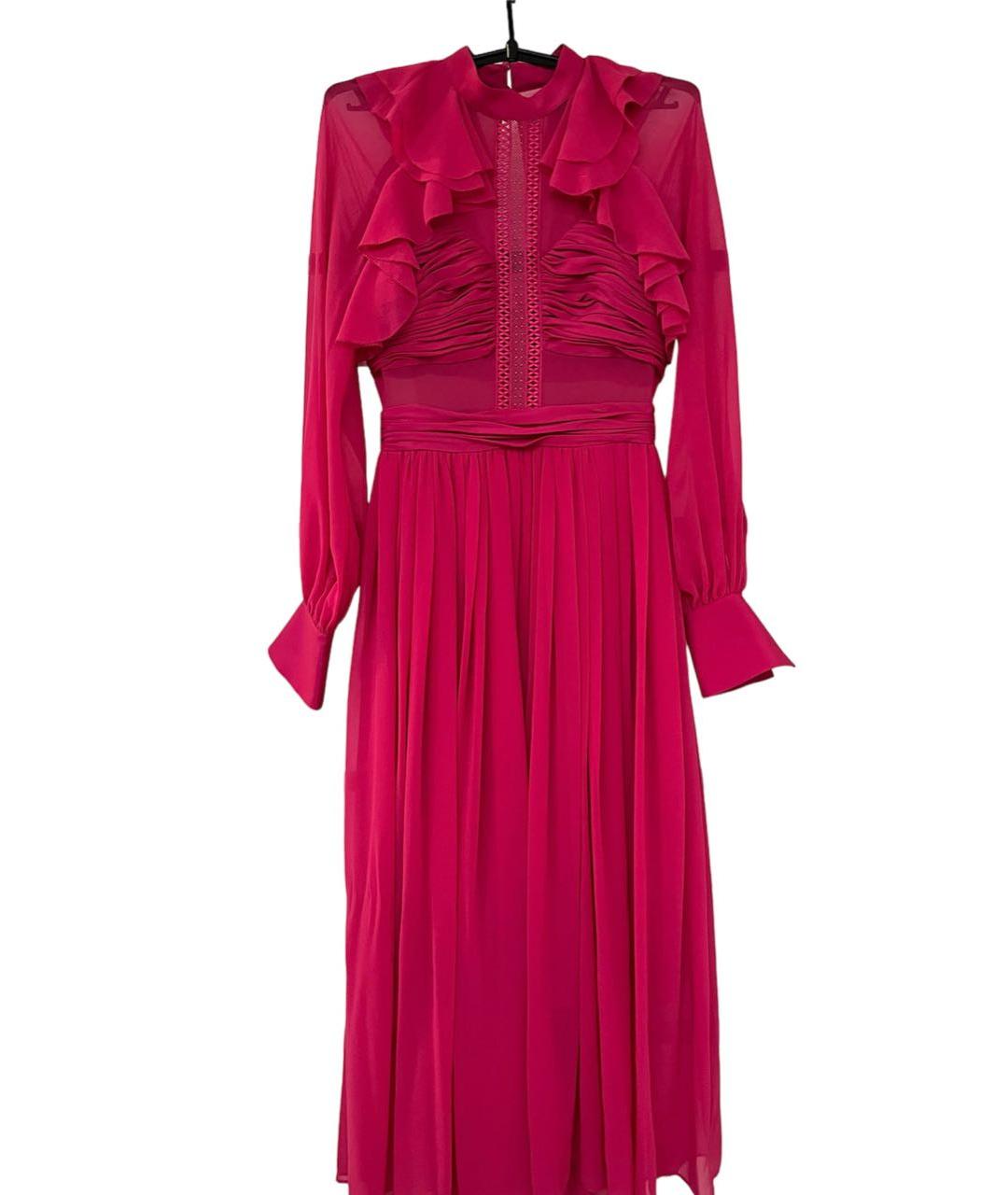 SELF-PORTRAIT Розовое полиэстеровое коктейльное платье, фото 7