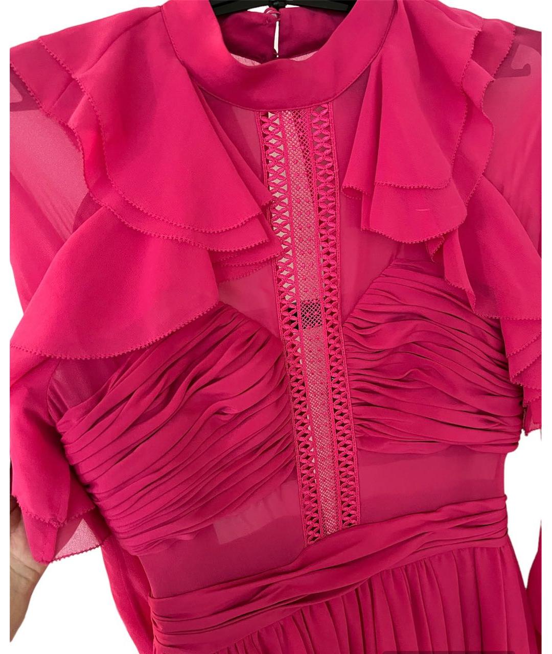 SELF-PORTRAIT Розовое полиэстеровое коктейльное платье, фото 4