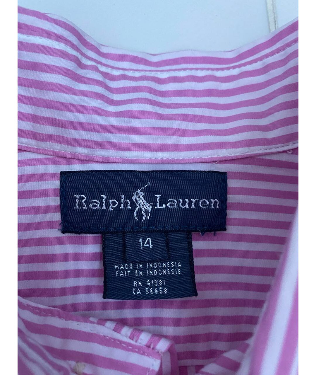 RALPH LAUREN KIDS Розовая хлопковая детская рубашка, фото 3