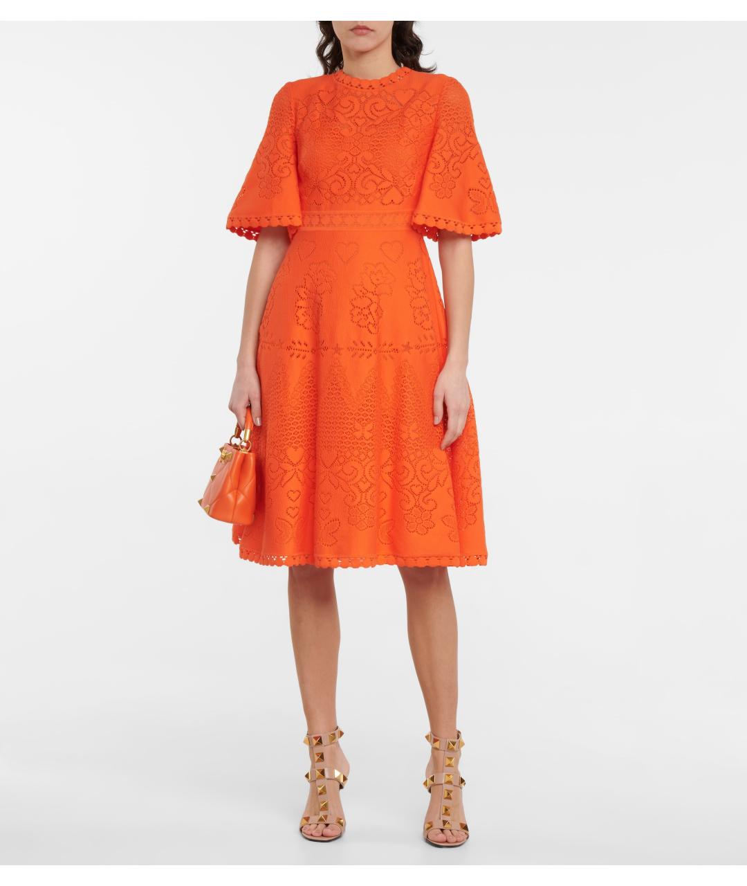 VALENTINO Оранжевое повседневное платье, фото 2